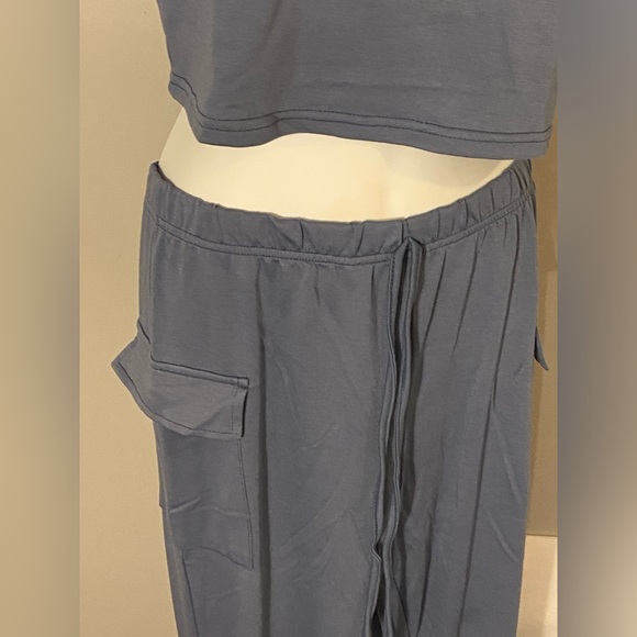 Simple Solid Short Sleeve Lounge Set - Picture 9 of 13